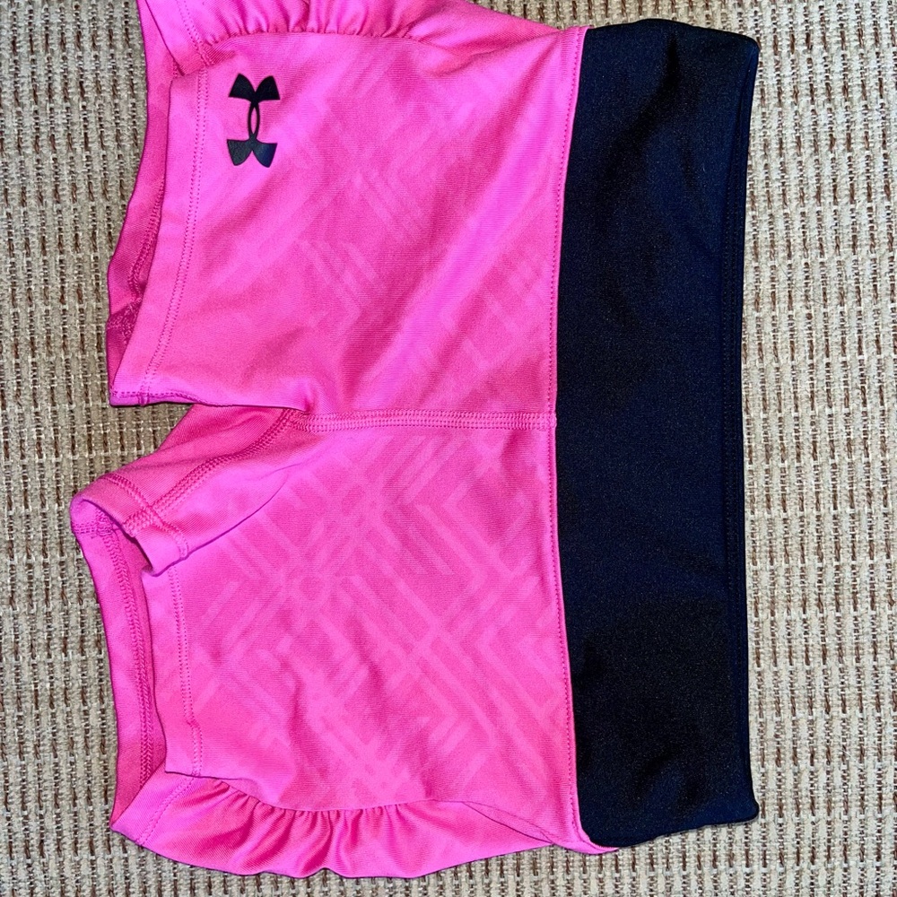 Under Armour Pink and Black Shorts